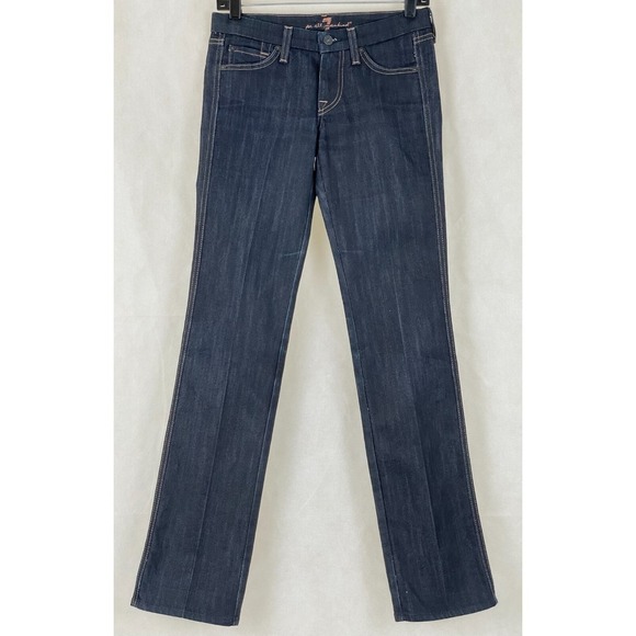 7 For All Mankind Denim - 7 Seven For All Mankind Womans 25 Jeans‎ Kate Ankle Dark Wash Stretch USA Made